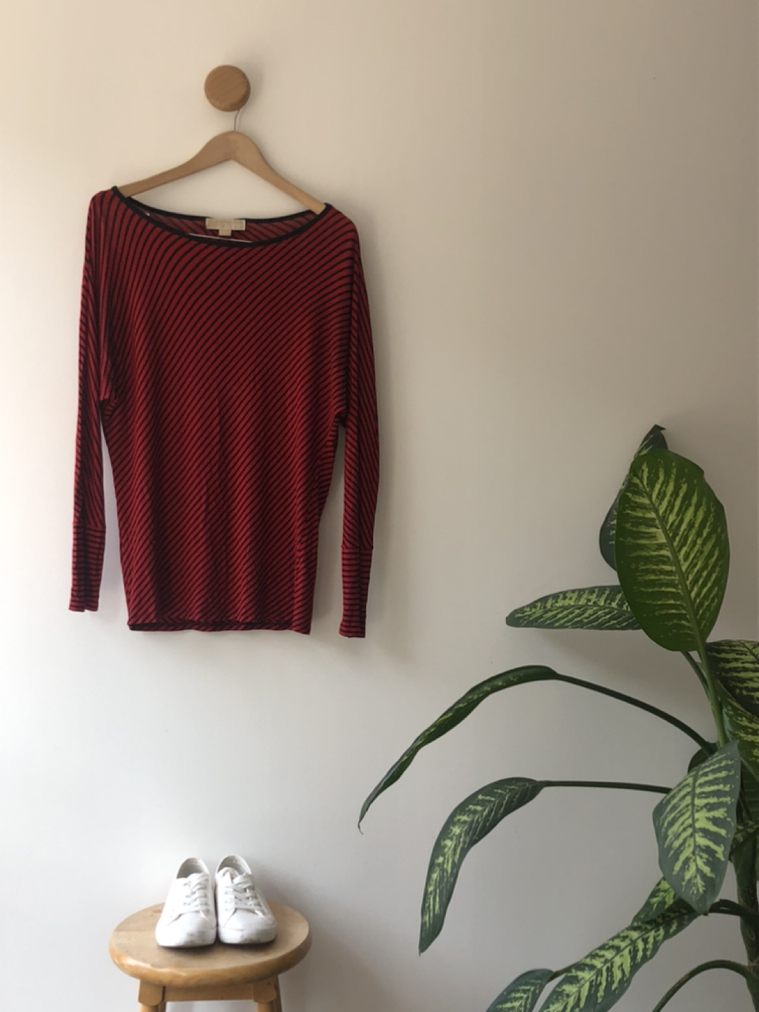 S- Michael Kors Red Striped Top image indicator(2)