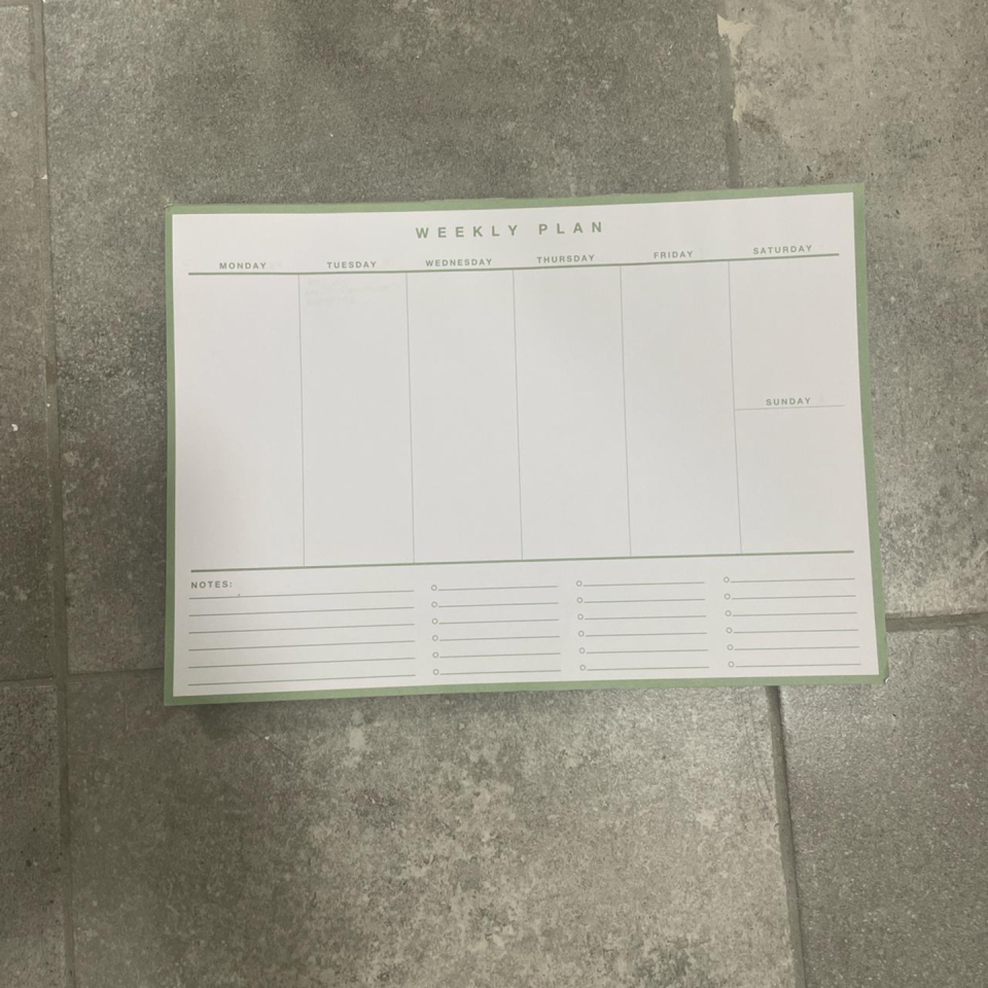 weekly planner pad