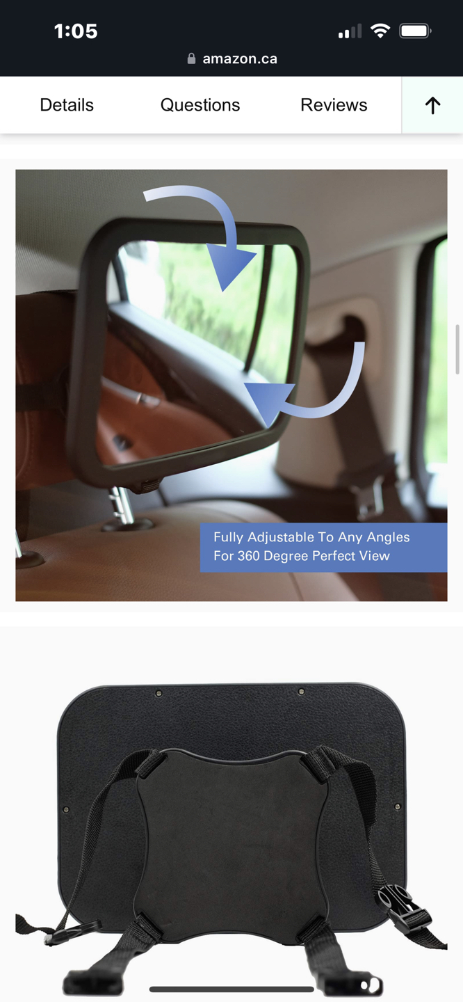 Baby backseat mirror image indicator(2)