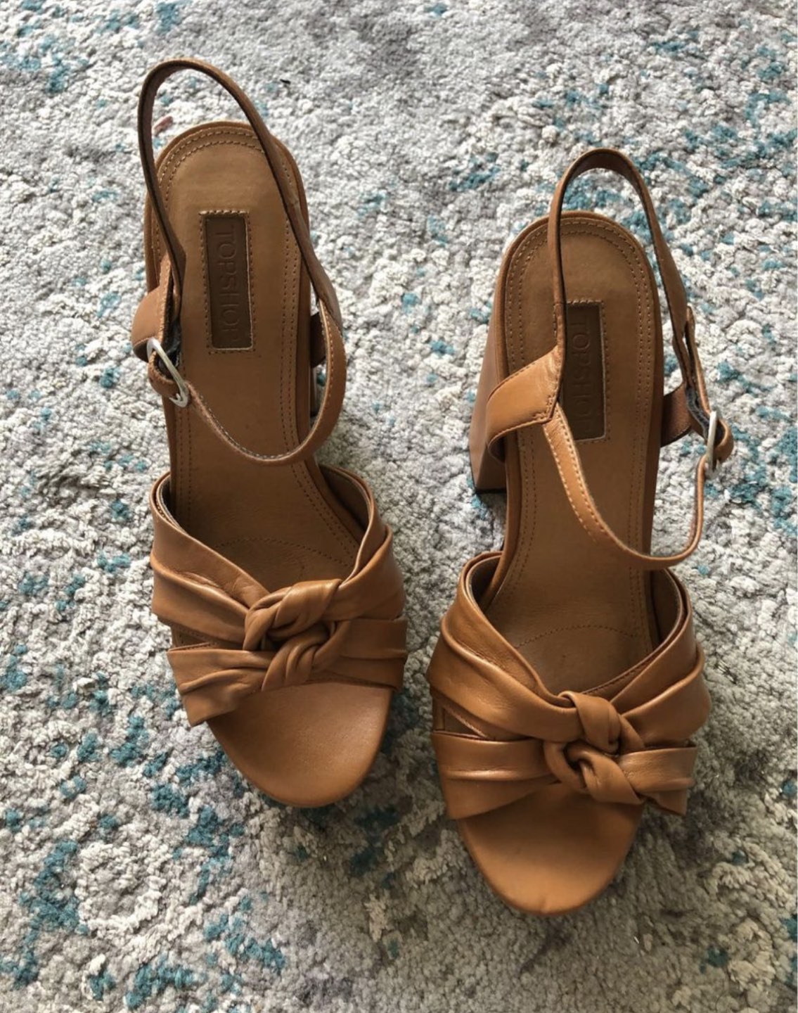 TOPSHOP Tan block heels - photo 2