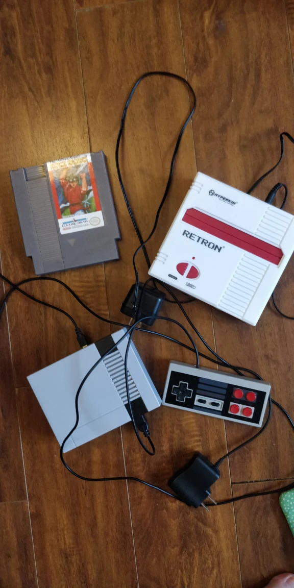 NES game and two systems, Retron and NES mini clone thumbnail