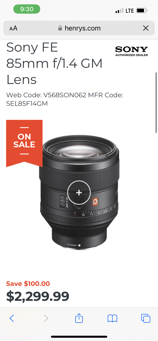 Sony 85gm thumbnail