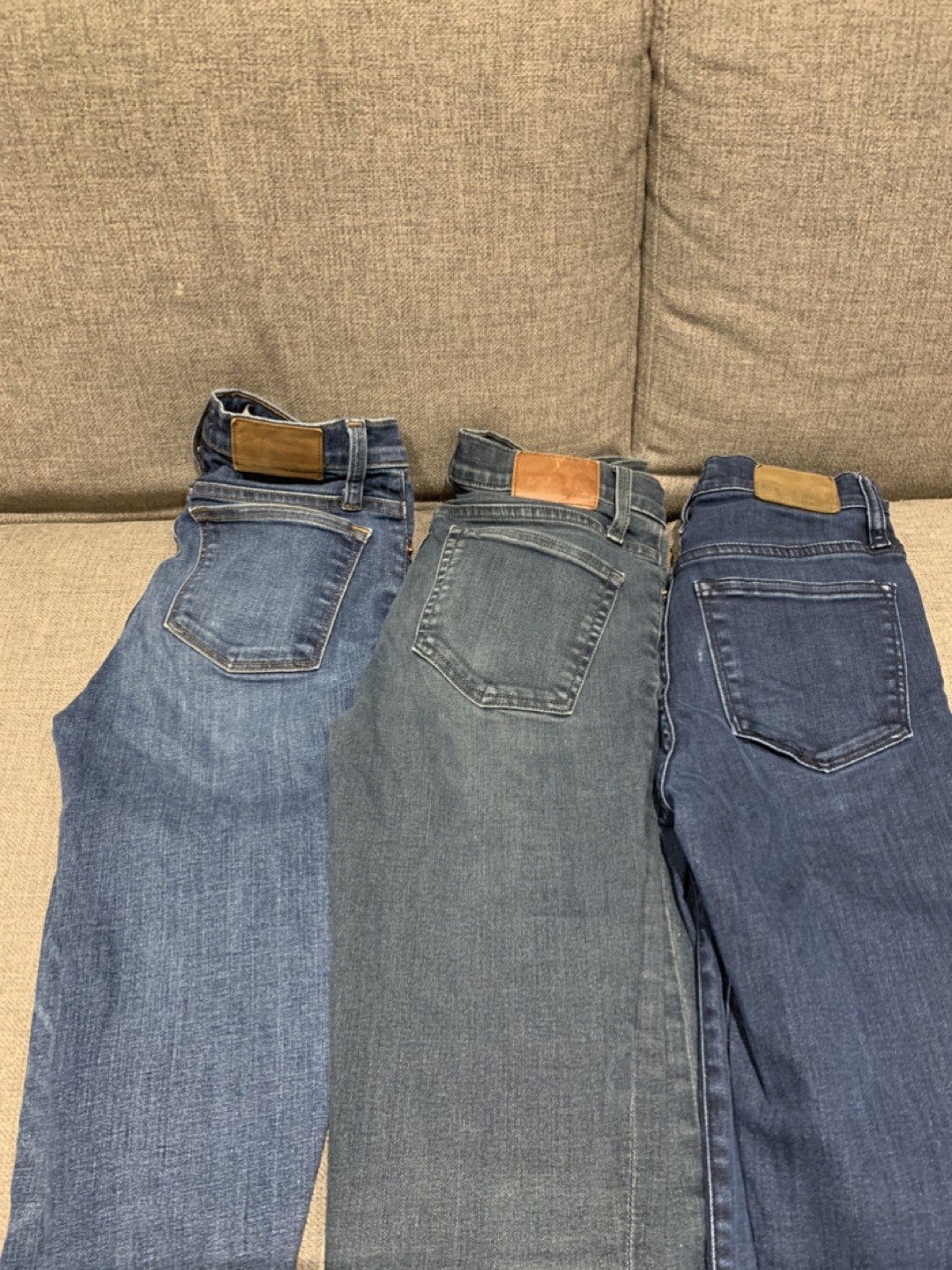 3 pairs of jcrew size 25 jeans