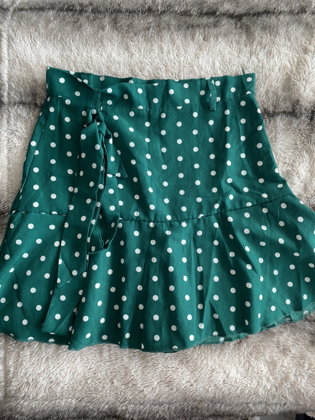 Green polka dot skort thumbnail