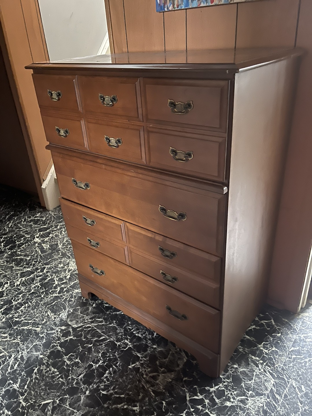 Antique Mahogany Wood Drawer