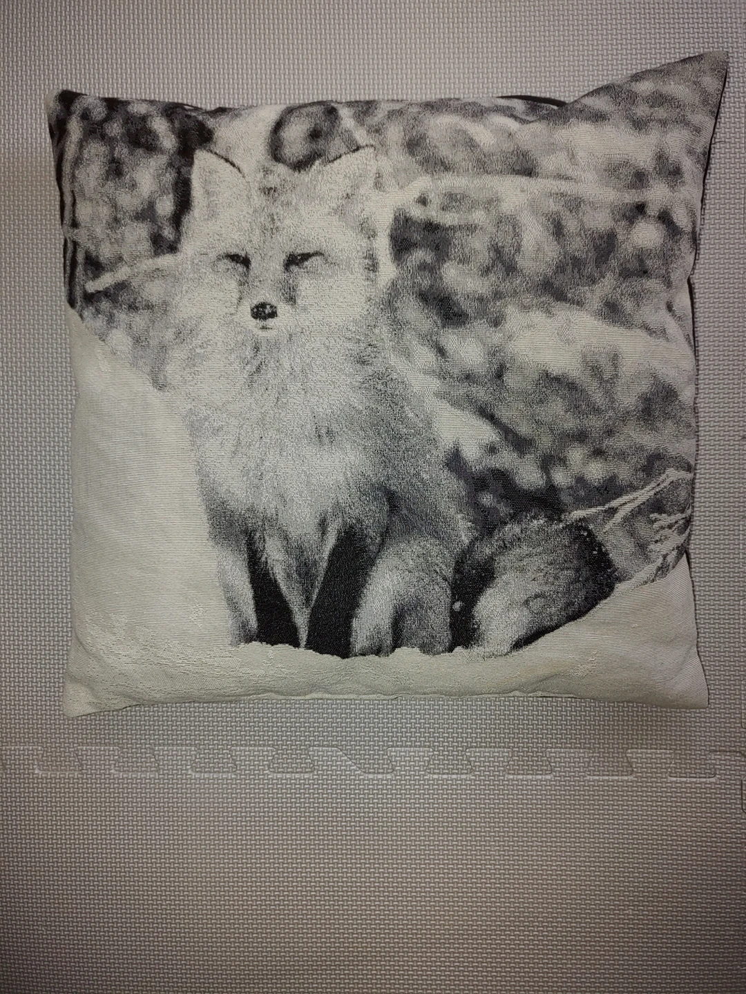 16 x 16 decorative throw pillow- fox thumbnail