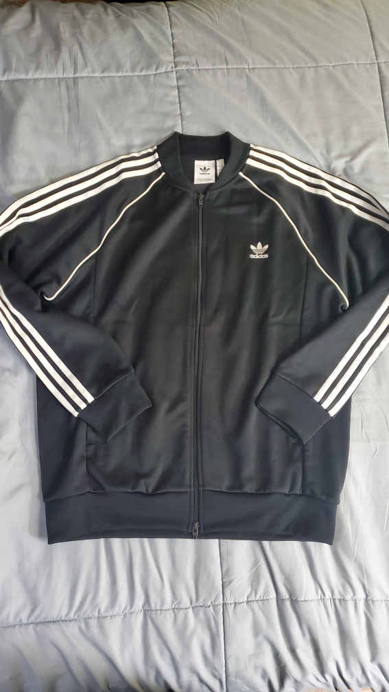 Adidas - Track Jacket - size XL - Black / White thumbnail
