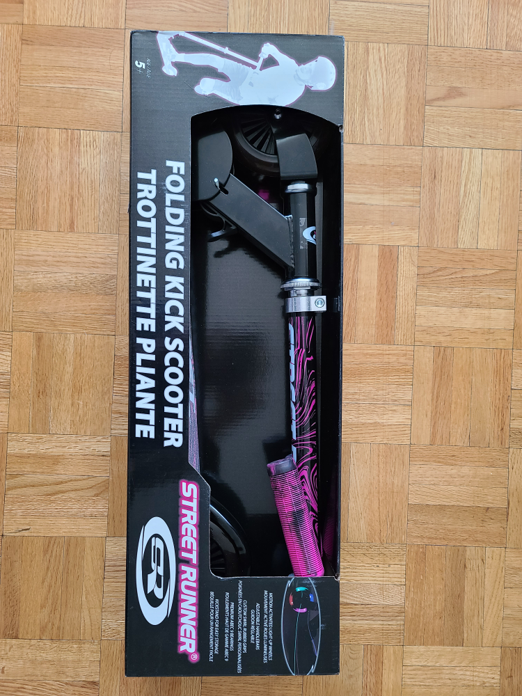 Folding Kick Scooter- Pink - Street Runner- Brand New thumbnail