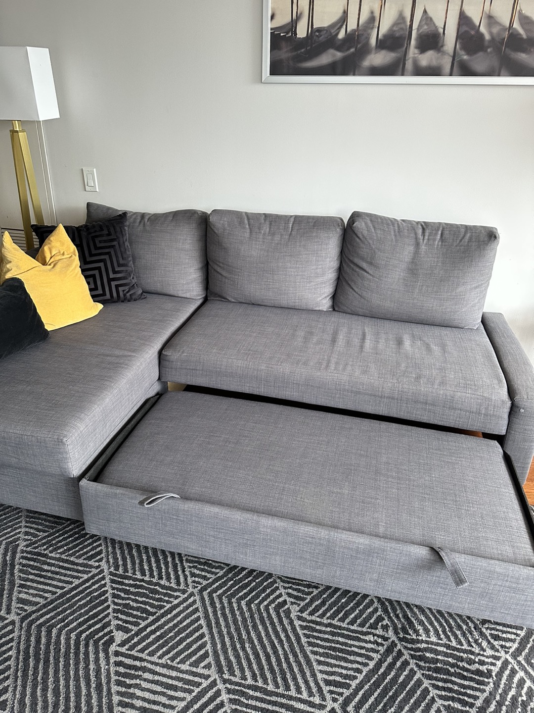IKEA Grey Sofa Bed - photo 2