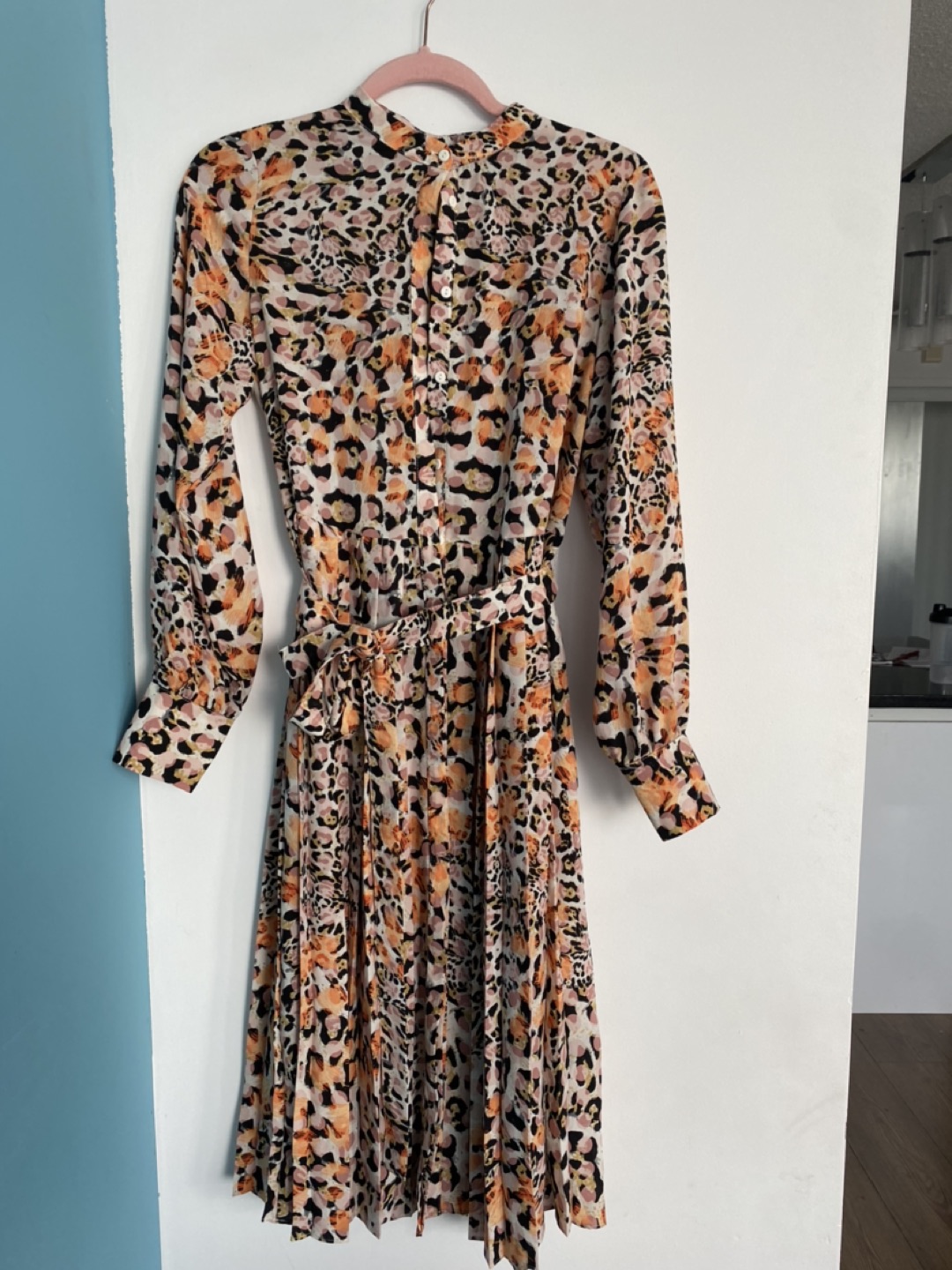Colorful leopard print dress thumbnail