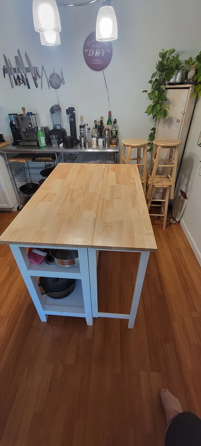 extendable kitchen Island with 4 stools - photo 2