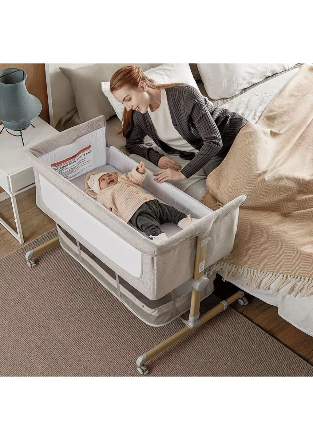 Baby Bassinet Bedside Sleeper, Bedside Bassinet for Newborn - photo 5