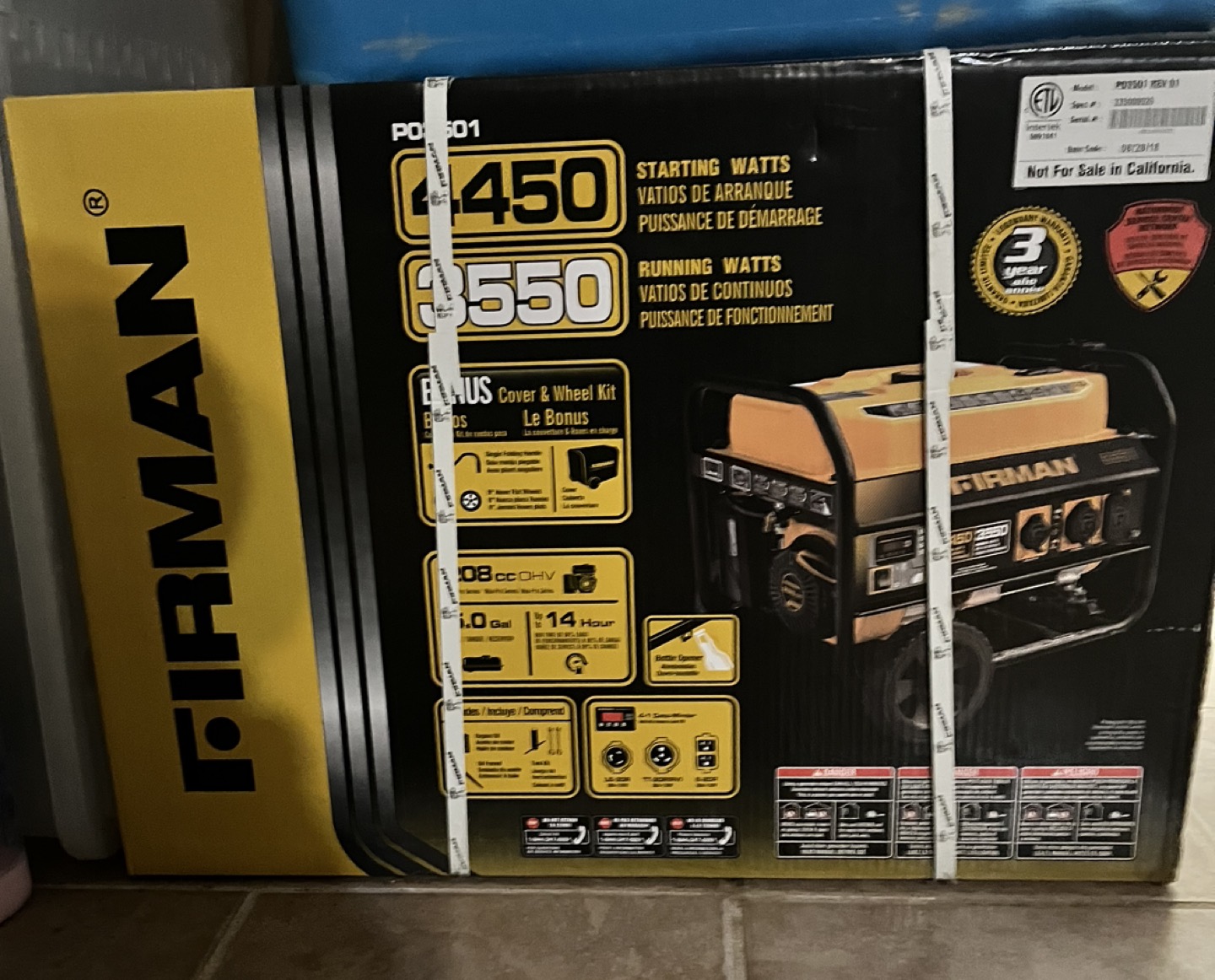 Firman Gas Powered Portable Generator (new never opened) thumbnail