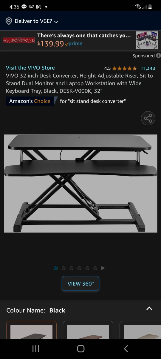 vivo desk converter