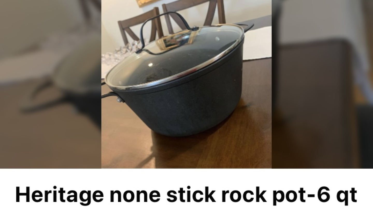 Herritage nonstick rock pot 6 qt