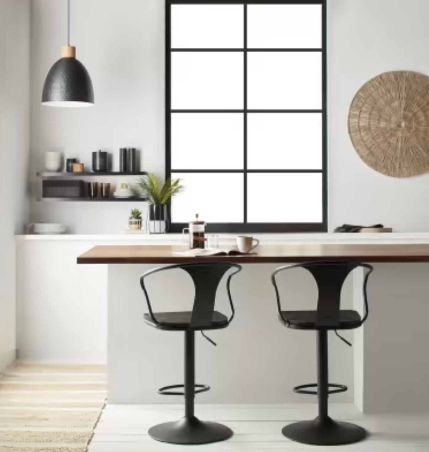 Wood and Metal Bar Stool image indicator(3)