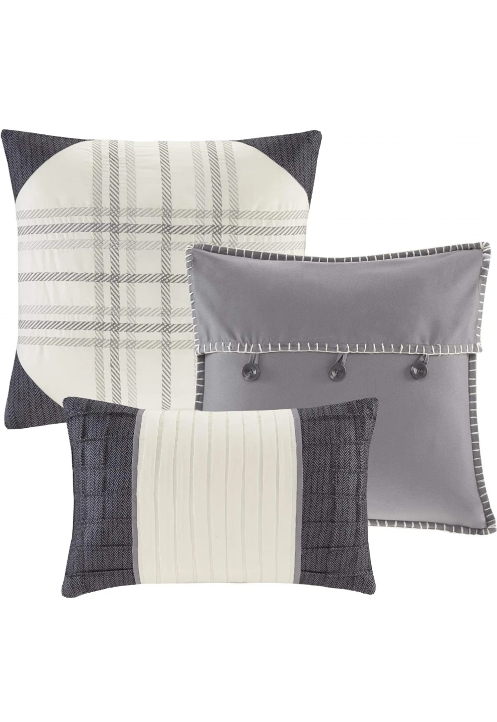 brand New 7 pcs comforter set king size image indicator(4)