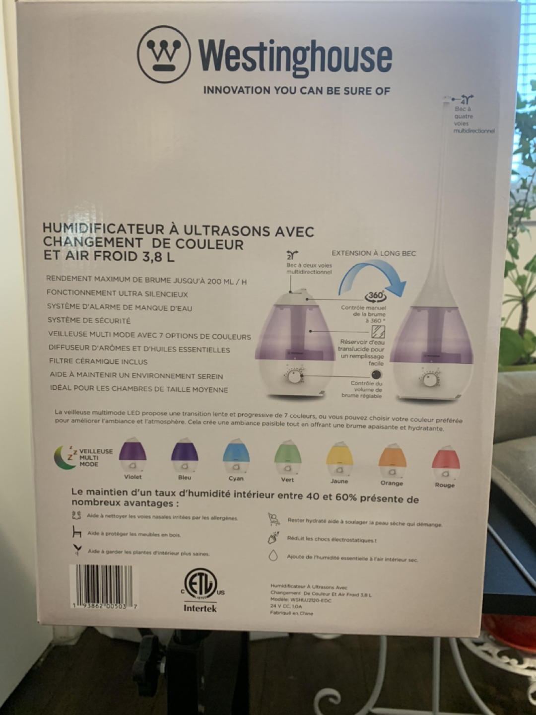 Cool Mist Ultrasonic Color Changing Humidifier - photo 2