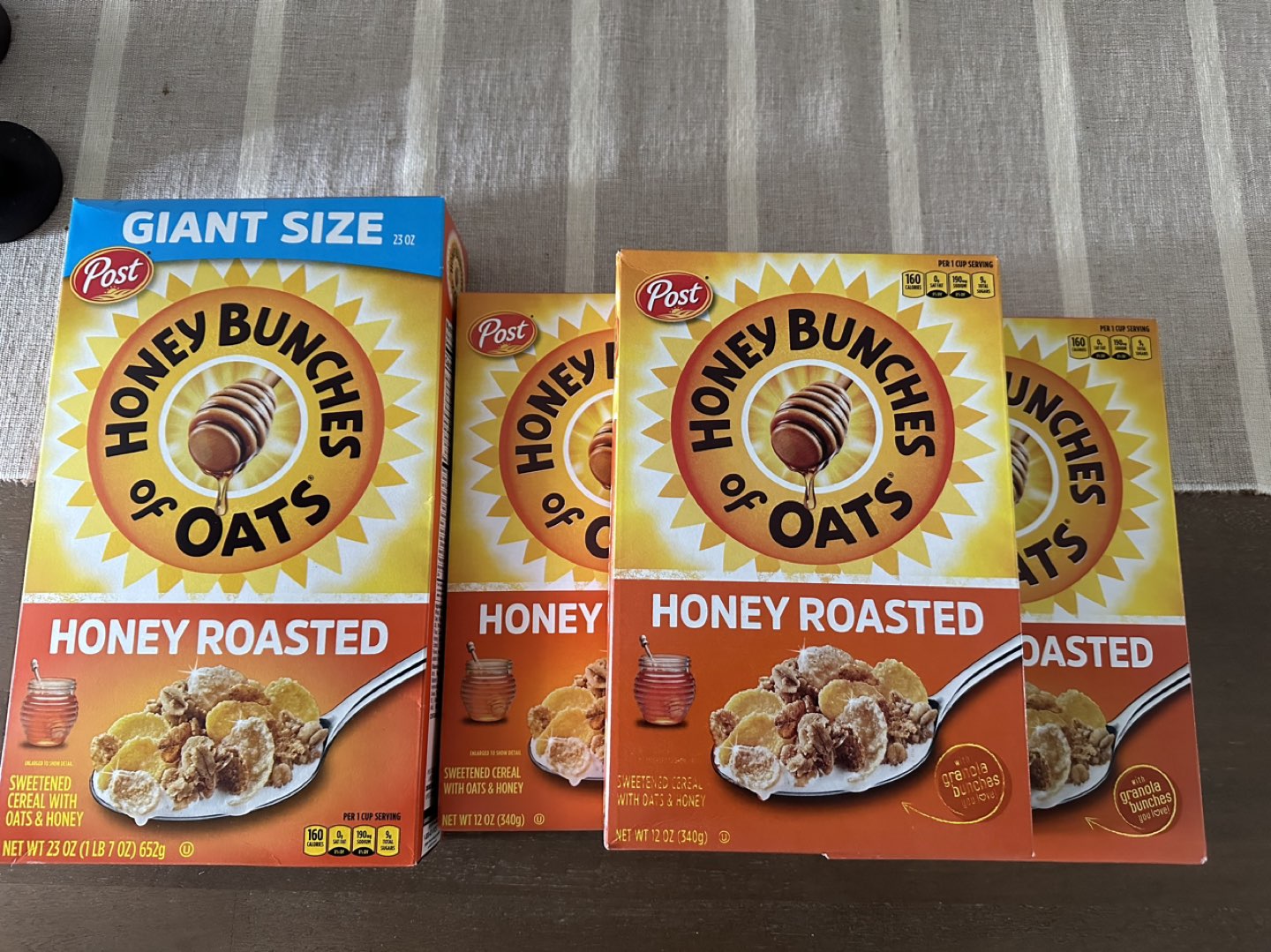 Honey Bunches of oats Cereal- 4 boxes