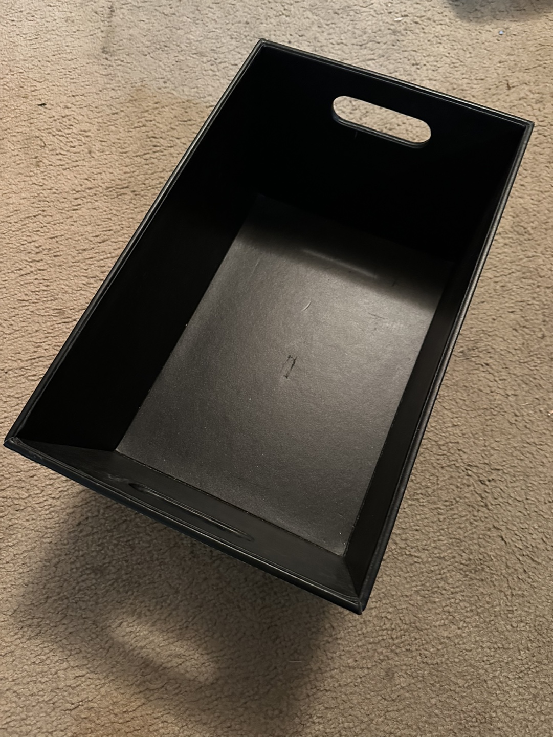 Black Faux Leather Storage Boxes image indicator(2)