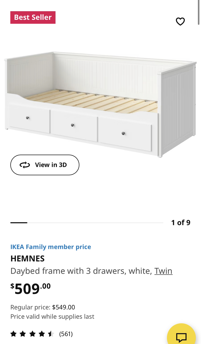 IKEA HEMNES Daybed frame with 3 drawers - photo 4
