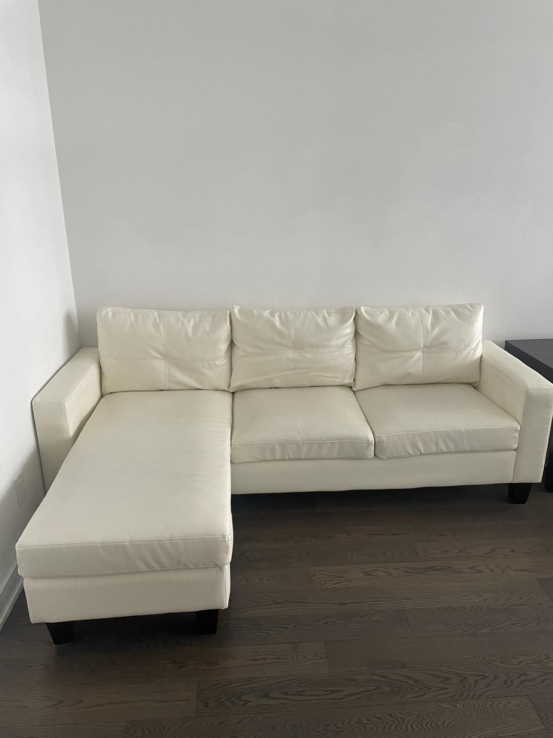 White leather couch - photo 2