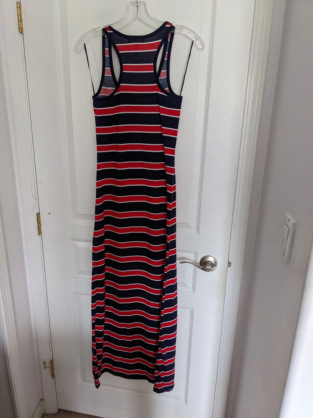Maxi dress with blue and Red strip image indicator(2)