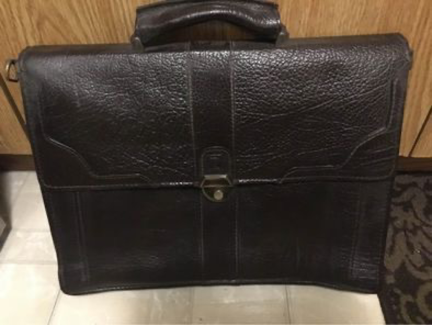 Pierre Cardin soft leather briefcase with shoulder strap