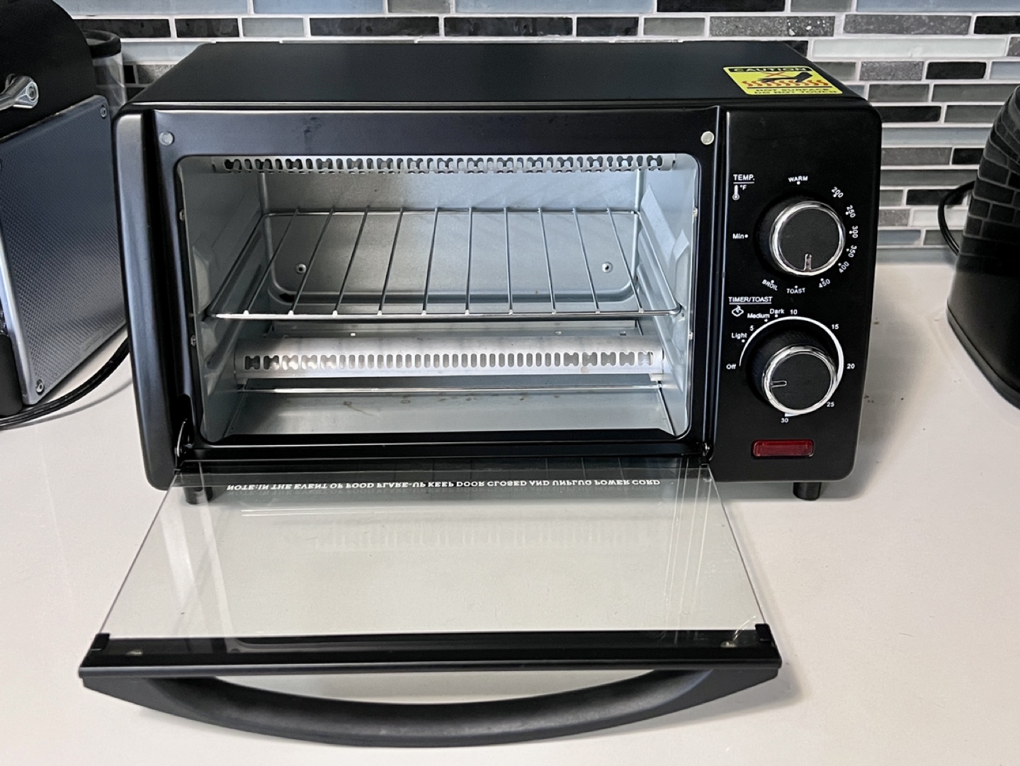 Chefman Variable Temperature 4 Slice Toaster Oven - Black - photo 2