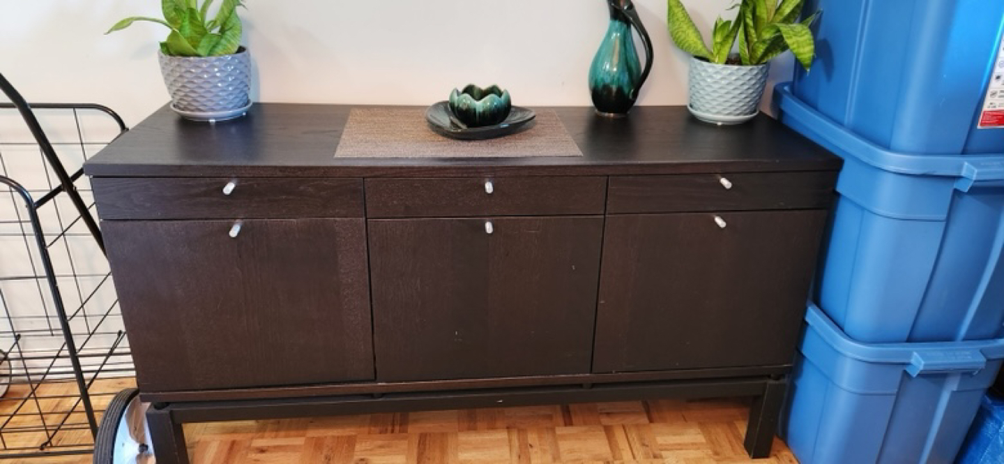 IKEA Black/Brown console table thumbnail