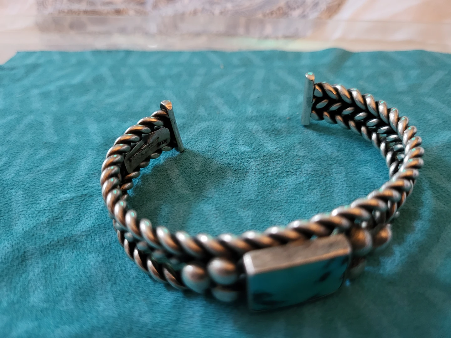 sterling silver and turquoise bracelet