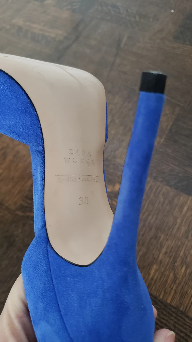 Zara blue suede heels - photo 5