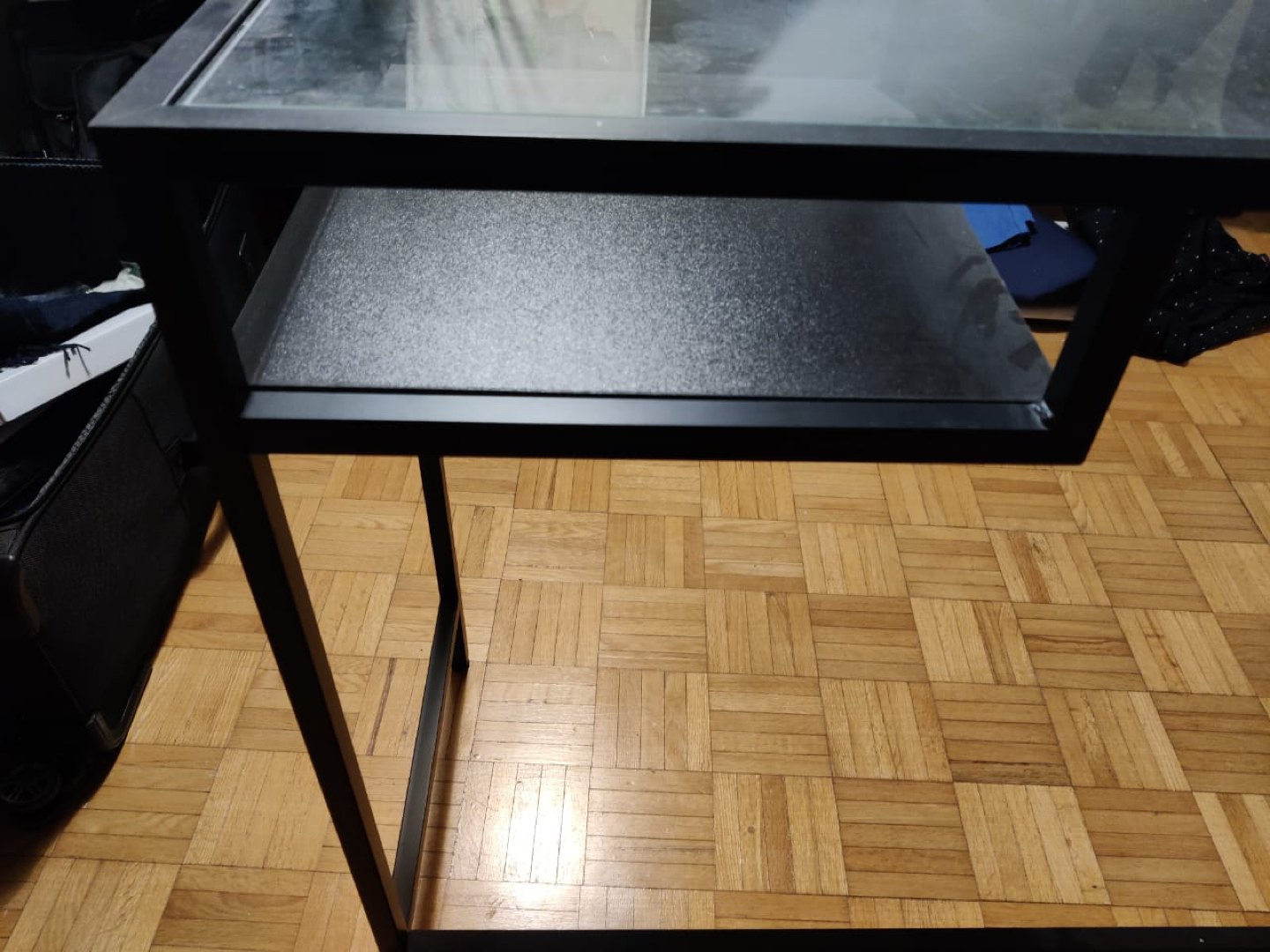 IKEA glass top desk/laptop table - photo 3