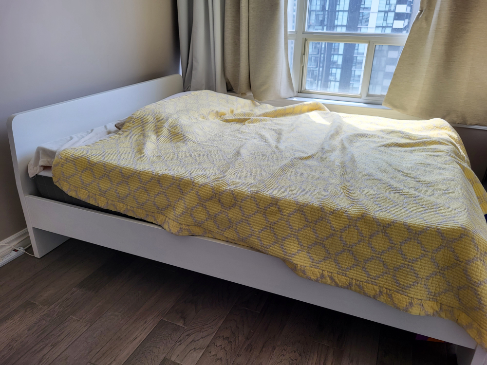 Ikea queen bed frame used only 9 months  - photo 5