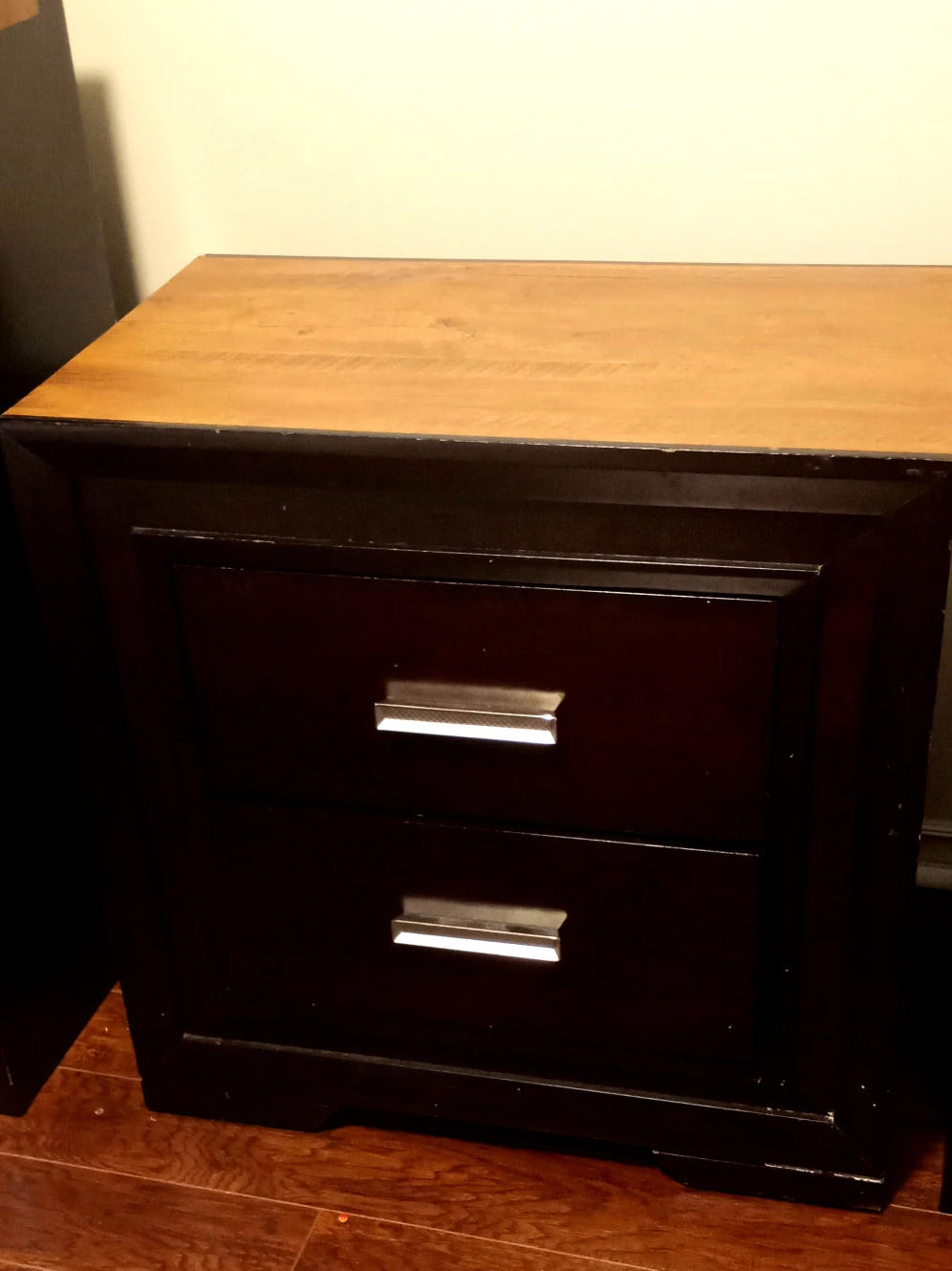 Wooden Dresser and night table with mirror - photo 3