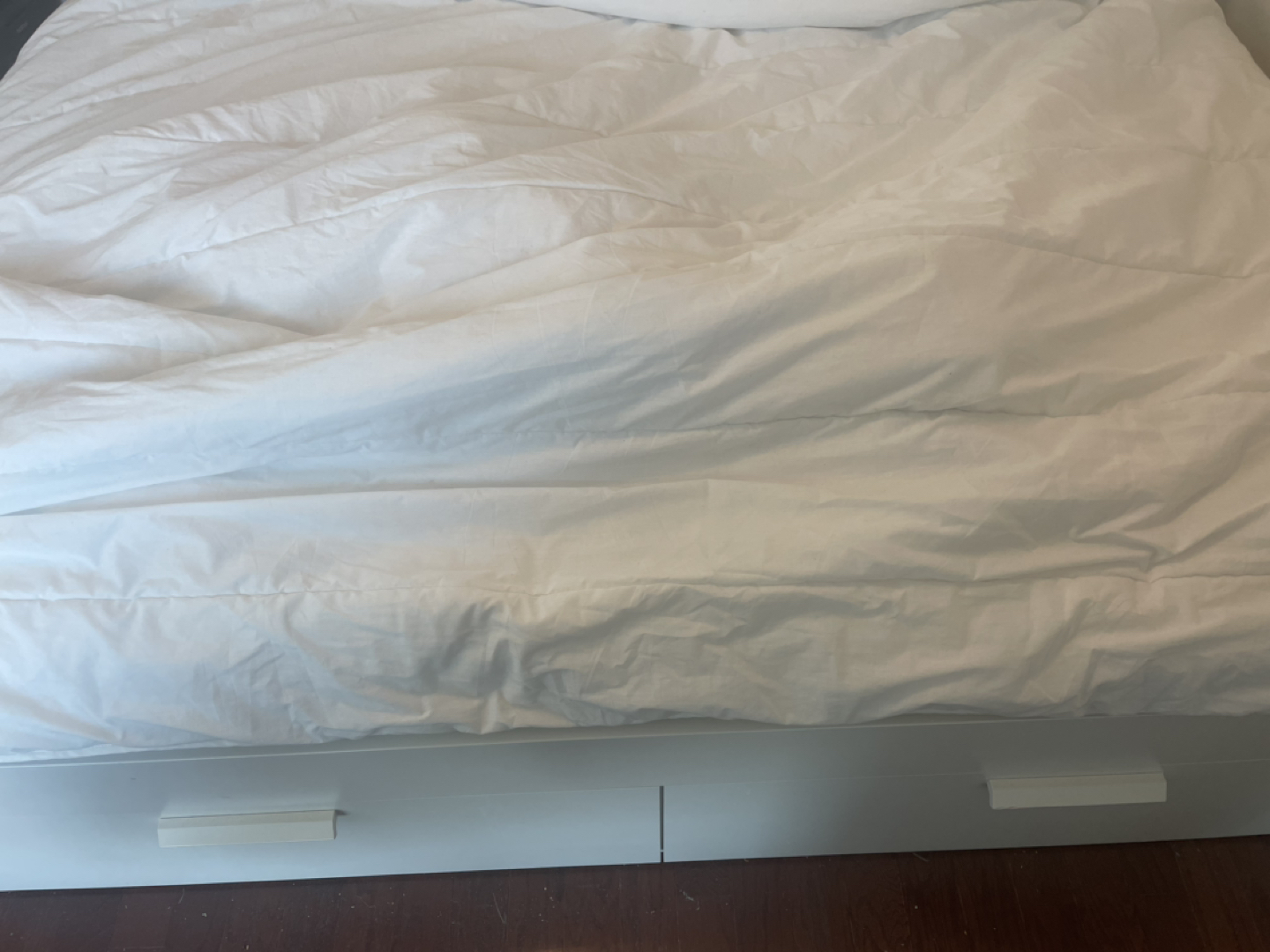 Full size ikea bed frame with storage