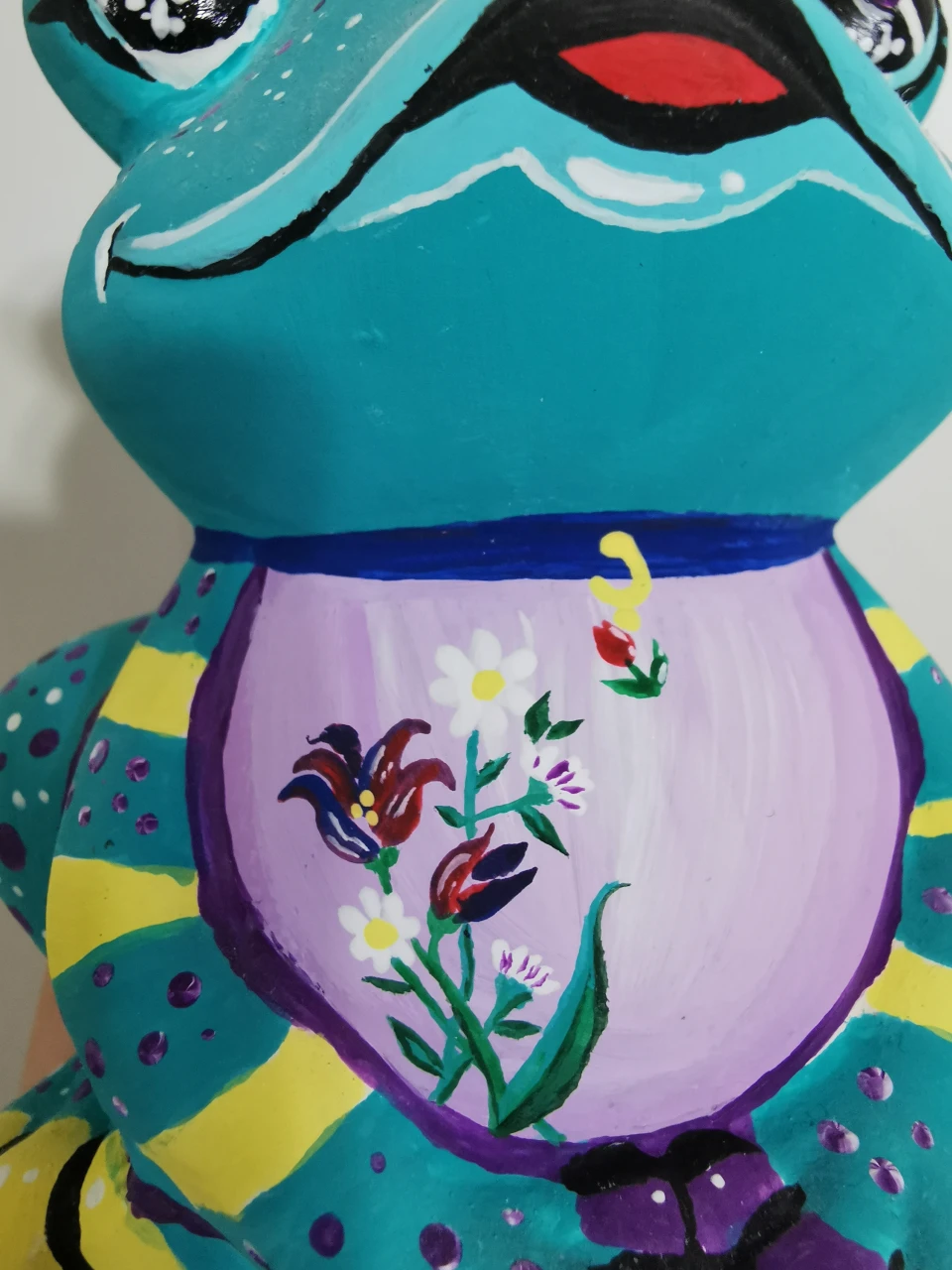 hand painted frog piggy bank image indicator(3)