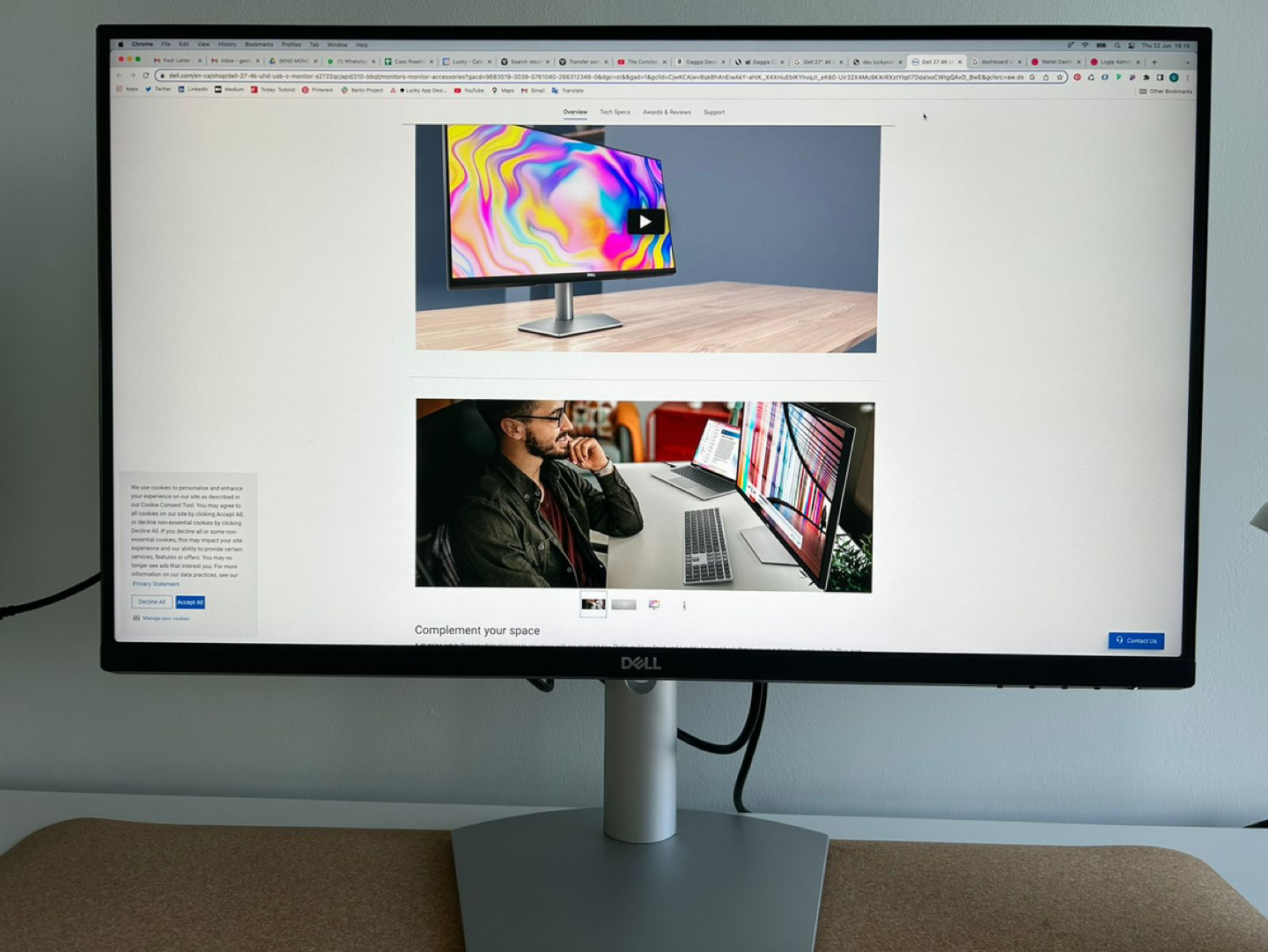 Dell LED-backlit LCD monitor 27’ 4K with IPS
