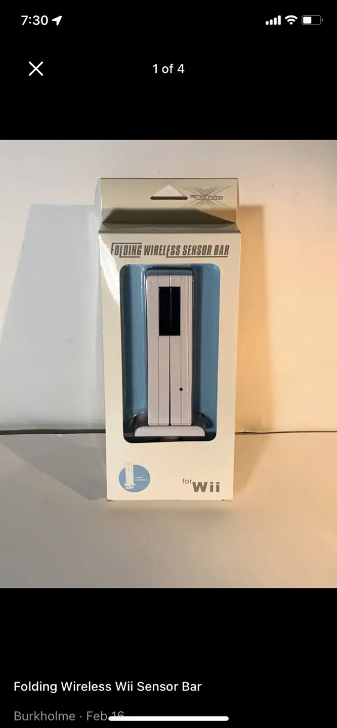 Folding Wireless Wii sensor bar thumbnail