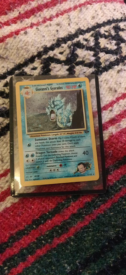 Giovanni's Gyarados Holo Pokemon Card thumbnail
