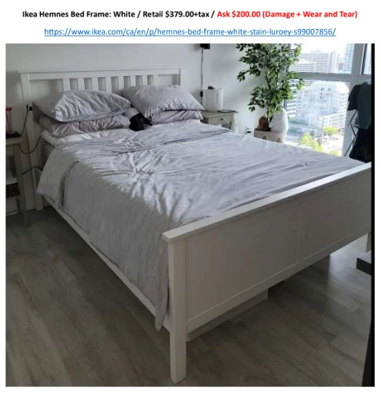 MOVING SALE: Ikea Hemnes Bed Frame: White


Queen