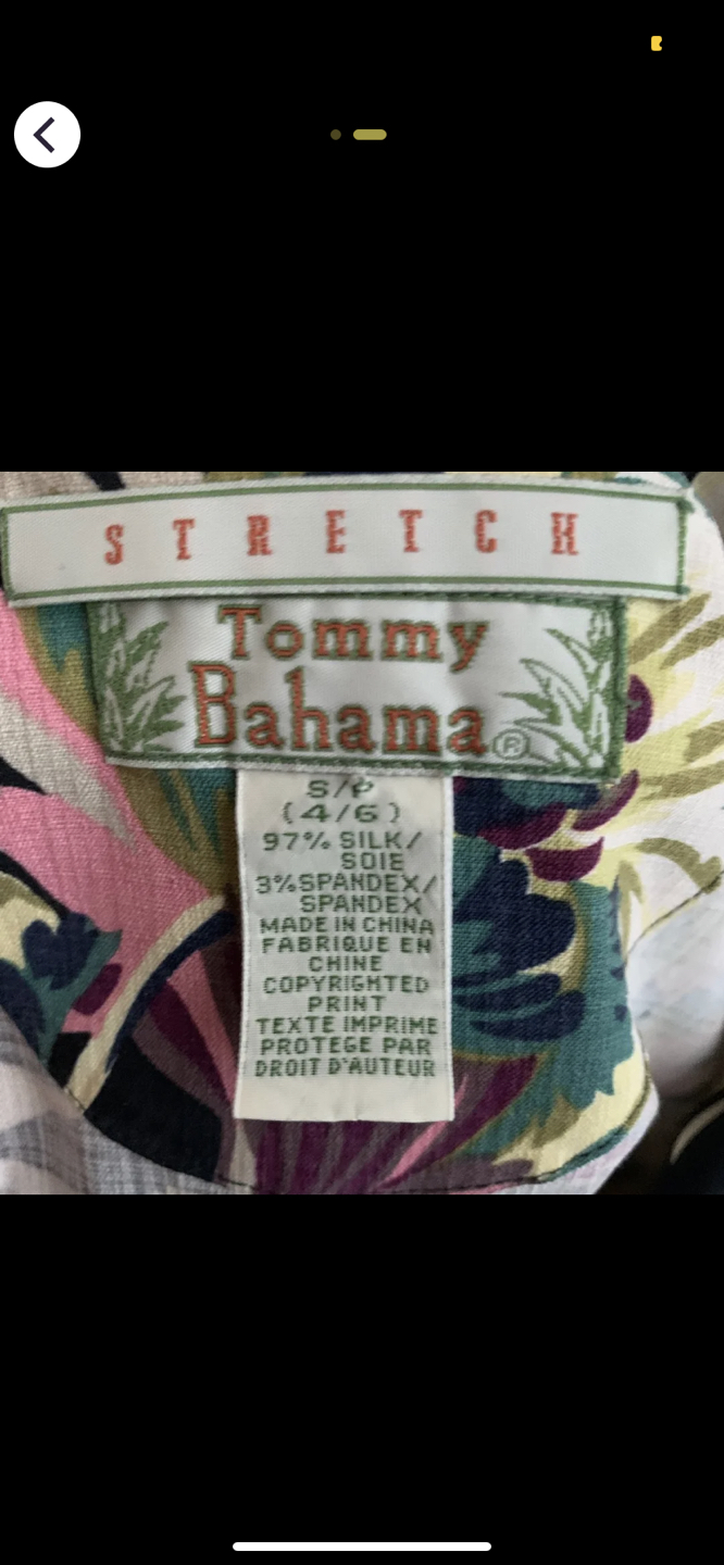 Vintage Tommy Bahama Silk Top - Small (4/6) image indicator(2)