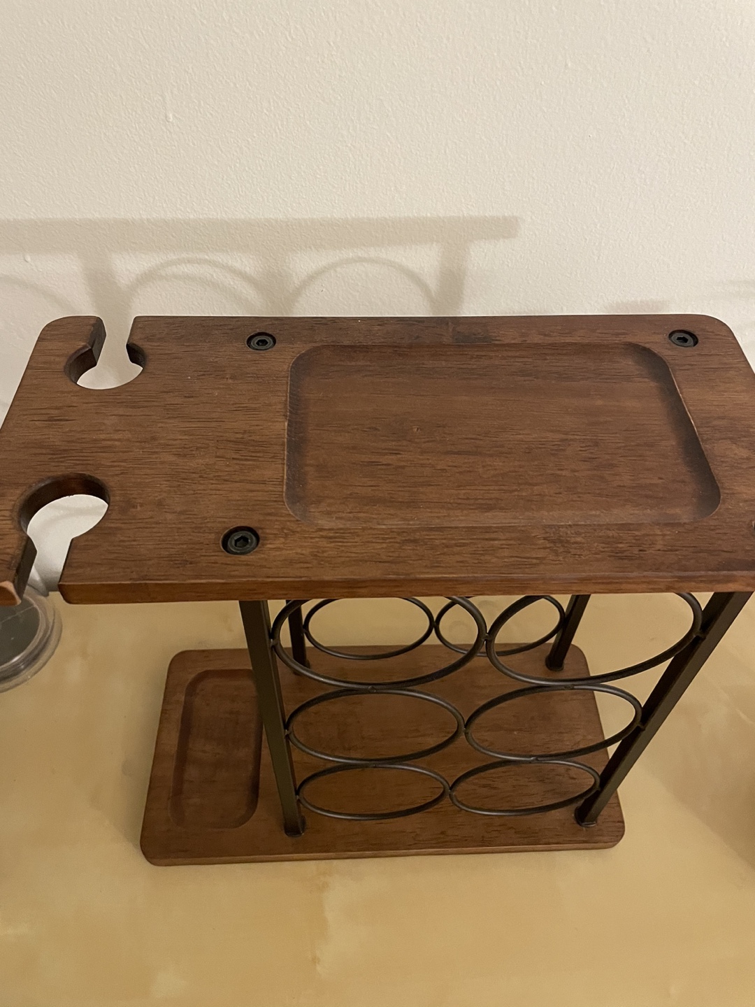 New wine rack - holds 6 bottles, 2 glasses - photo 2