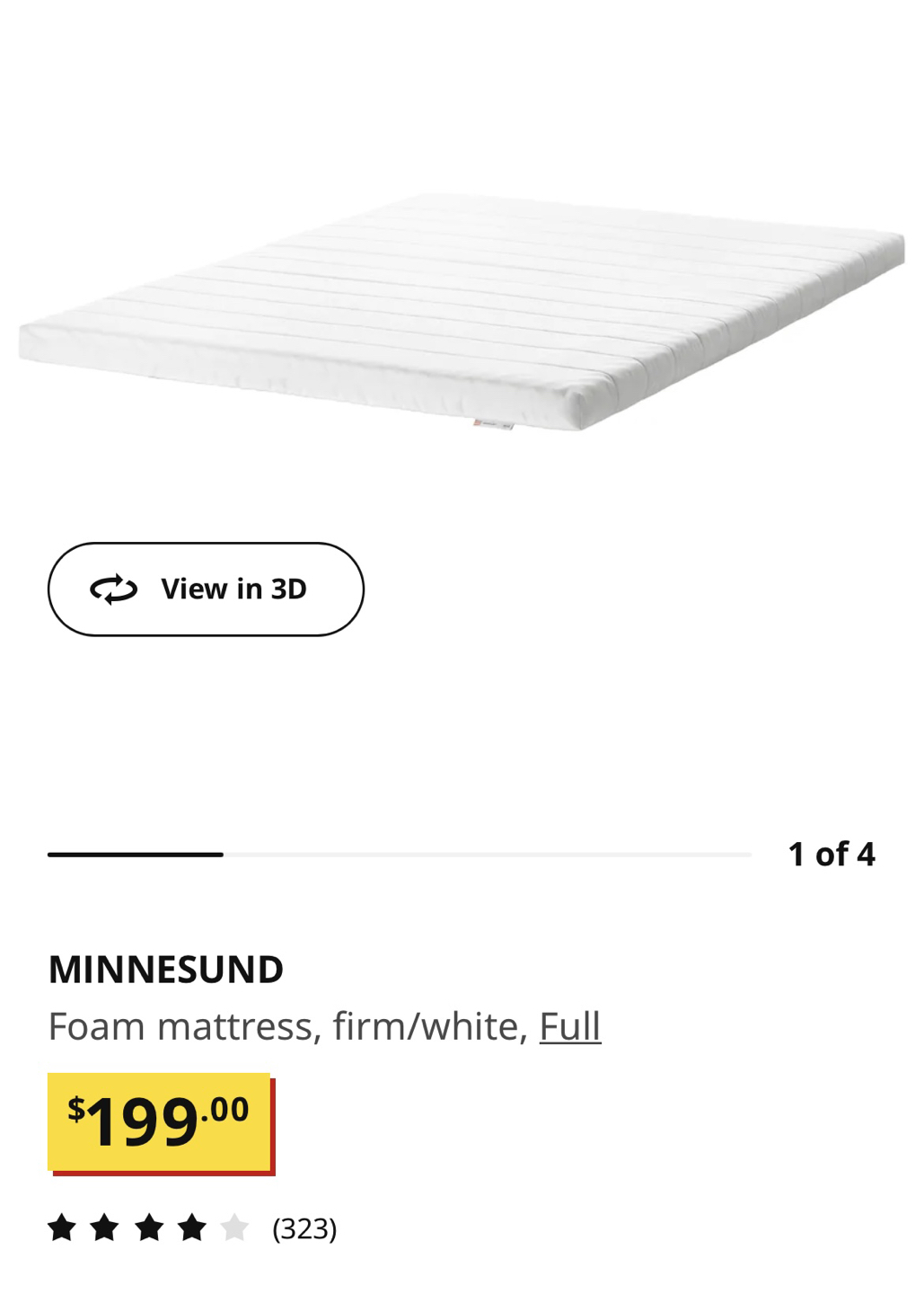 IKEA full size mattress thumbnail