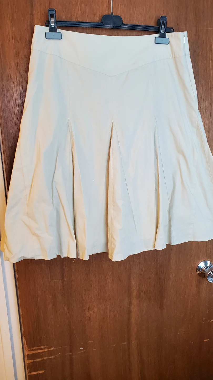 Beige Lined Cotton Skirt image indicator(2)