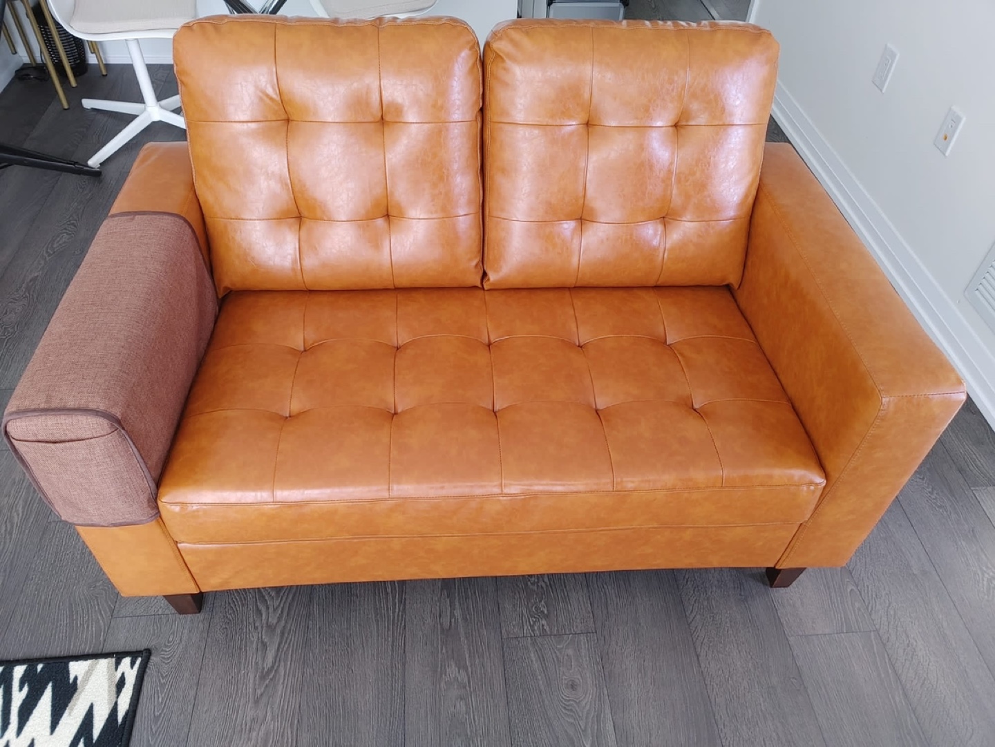 76” love seat leather sofa - photo 2