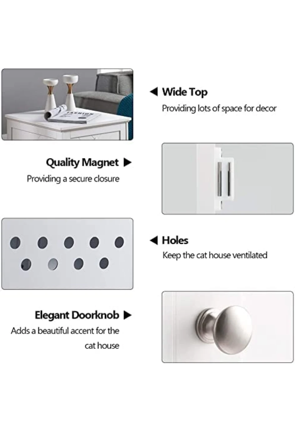 unipaws Cat Litter Box Enclosure with Mat - Unboxed image indicator(3)