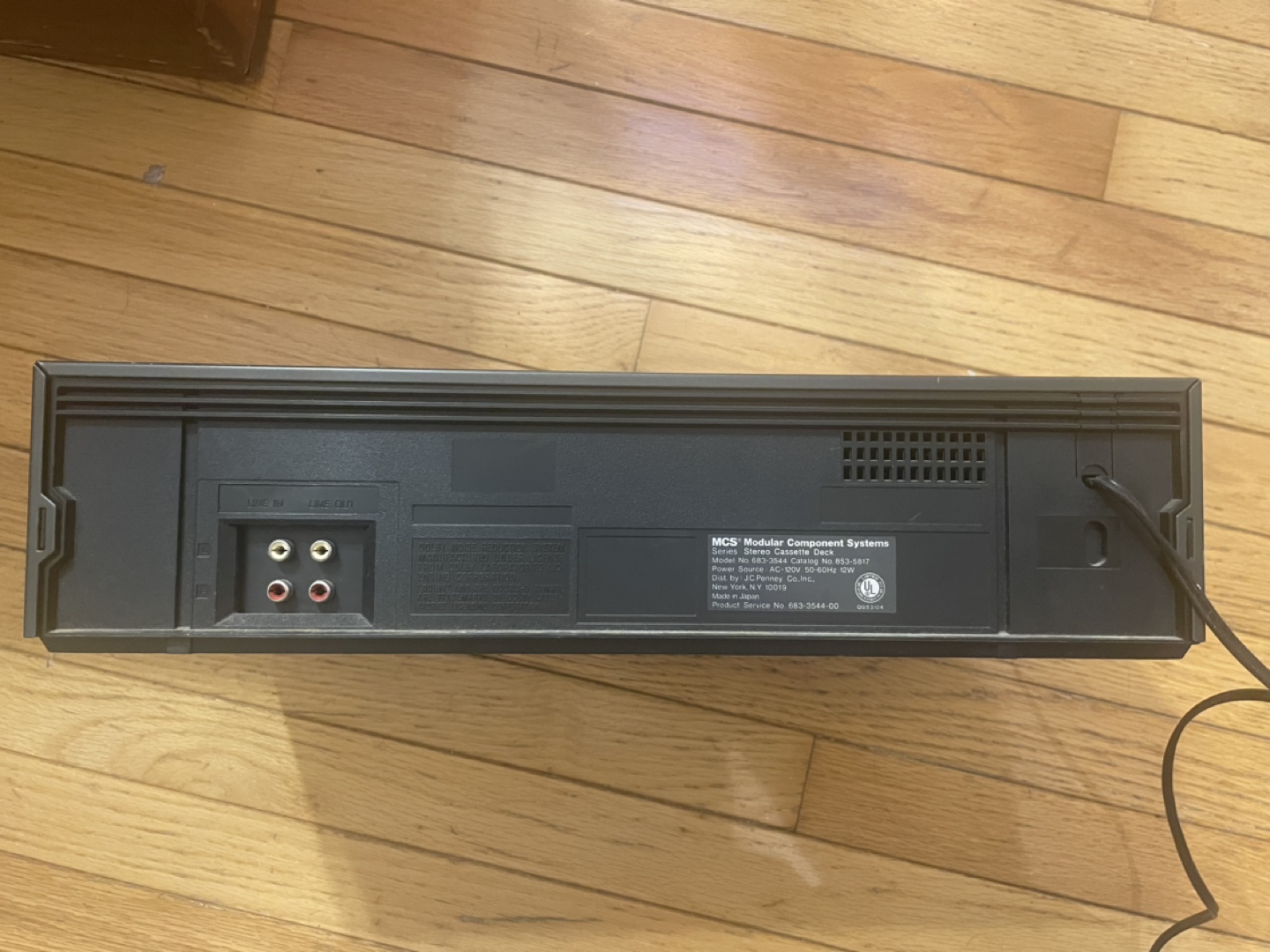1982 MCS-3544 cassette player/tape deck - photo 2