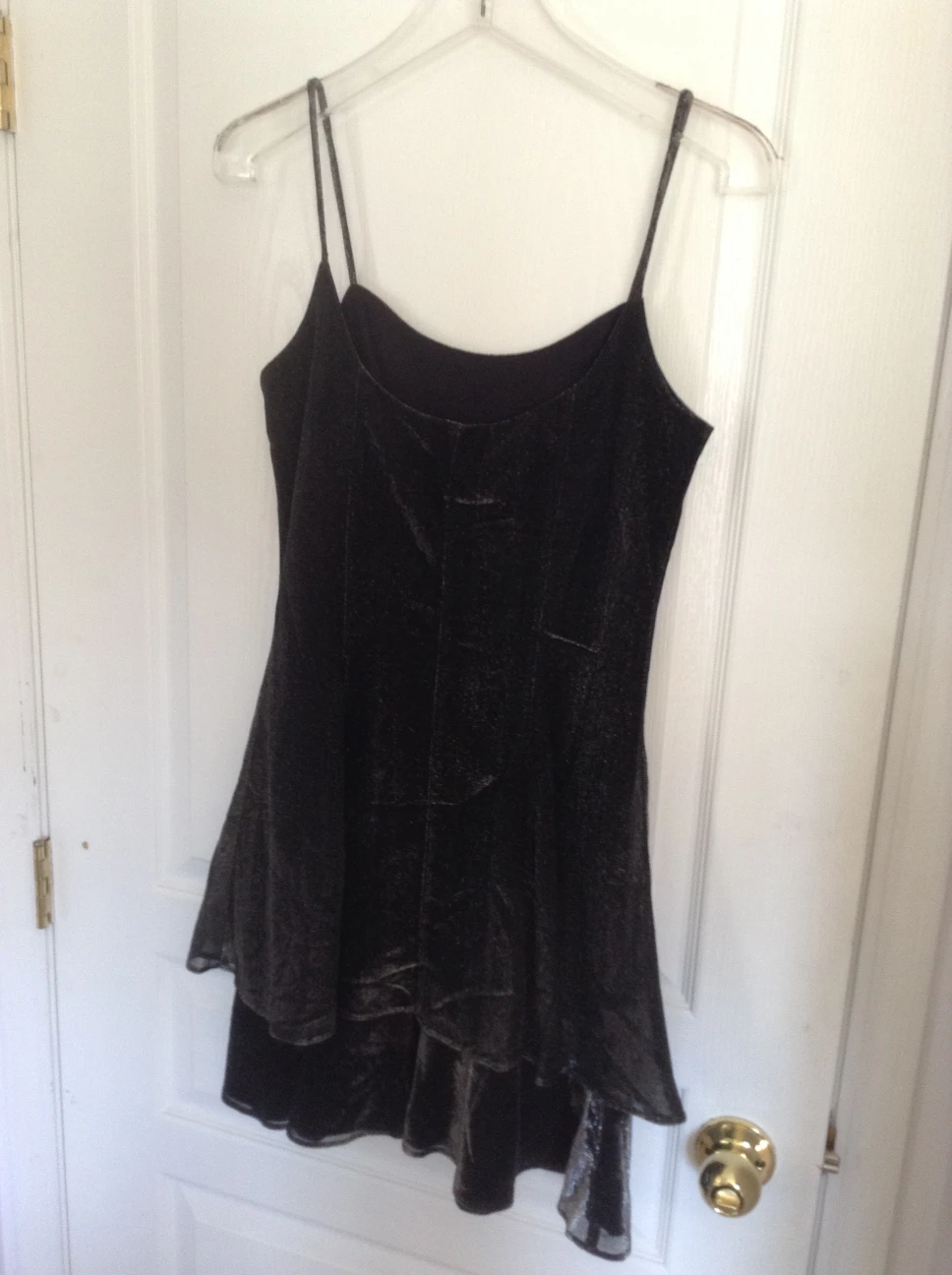 Black Spaghetti Strip with Shine Silver Glam dress image indicator(2)