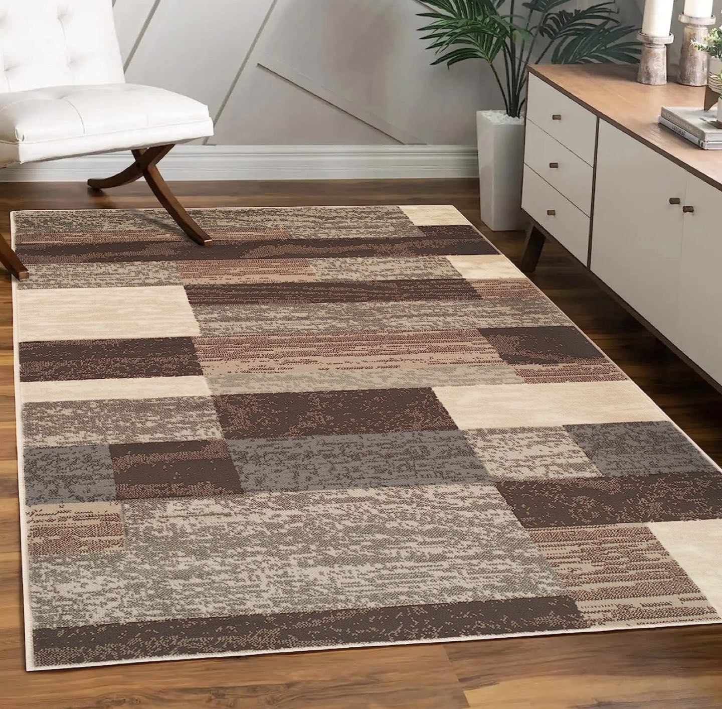 Superior Modern Rockwood Collection Area Rug, Slate, 4' x 6 image indicator(4)
